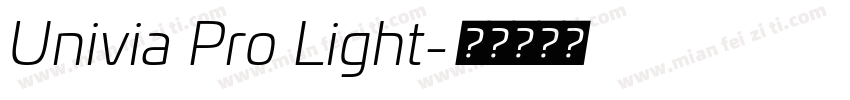 Univia Pro Light字体转换